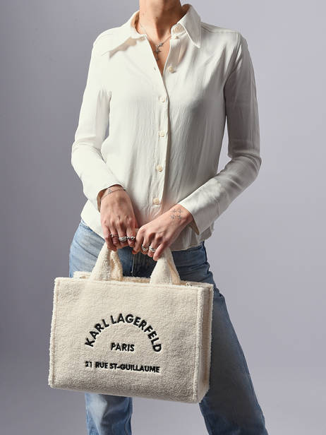 Handtas Rue St Guillaume Shearling Karl lagerfeld Wit rsg A4W50013 ander zicht 1